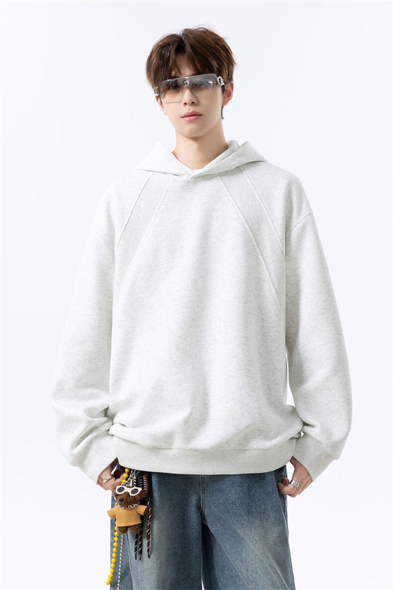 美式复古基础款上衣简约宽松连帽卫衣男W4678-P38【特价】,男装卫衣,电商A007