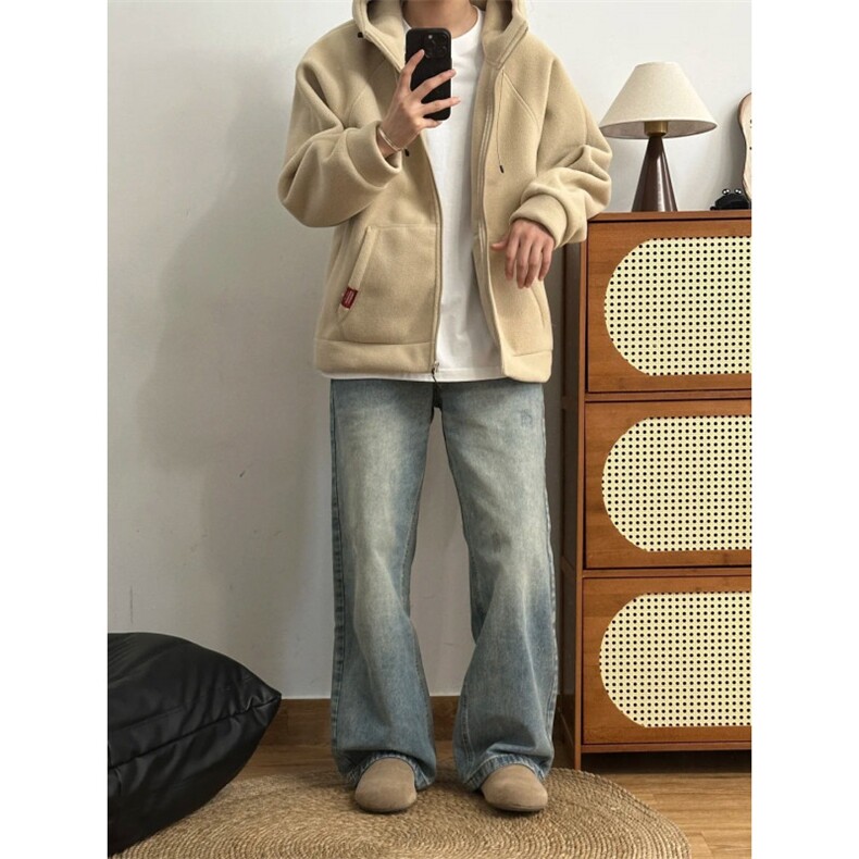 摇粒绒连帽拉链卫衣外套1302-GS02-P55成分100聚酯纤维,女装短外套,星座1302