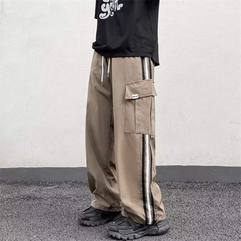 微弹潮男夏季长裤宽松型原宿时尚潮牌哈伦裤休闲裤青春流行潮流图片
