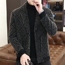 新款男士西装领修身潮流时尚短款毛呢夹克外套D73P150控238，男装夹克，电商B226-2（原B217-2）
