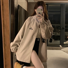新款冲锋衣女新款美式复古外套春秋薄款小个子棒球服夹克C712-90，男装夹克，星座911-2(原星座613-2）