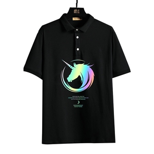 PL57138-P35 翻领短袖polo衫男大码胖子半袖t恤男有领保罗衫图片