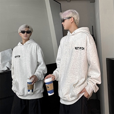现货WY633-P45卡通高克重磅连帽加绒卫衣男美式高街潮牌外套，女装短外套，电商A456（原C415）