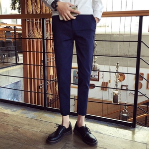 春装原创新款原潮男九分裤青年小脚裤休闲裤A313 图片
