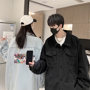 牛仔夹克男大码牛仔外套男茄克 NJ77250-P60加绒款-P75图片