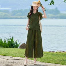 2026夏装新款简约时尚休闲套装两件套，女装套装/套裙，美沁
