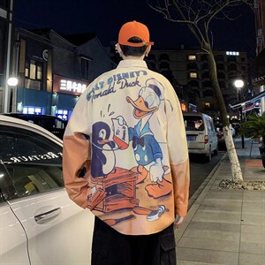 长袖衬衫春款男港风潮流S25P38图片