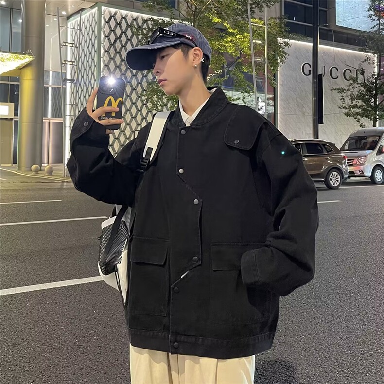 美式夹克牛仔不规则外套XJ01P85,男装夹克,星座1116-2