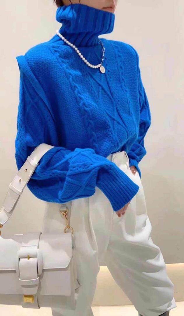 现货高领韩版毛衣，女装针织衫/毛衣，AMO