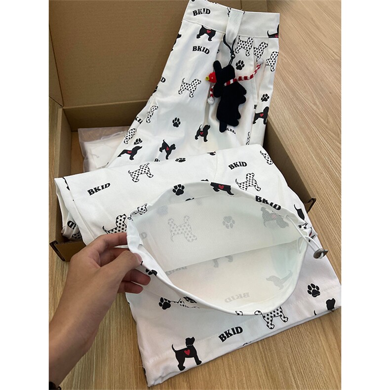 【高质量现货特批48量大可谈 】男女小狗印花牛仔裤610A-33120图片