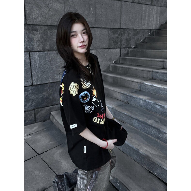 DK96LL-特P40cleanfit美式复古短袖t恤高级感痞帅半袖,男装T恤,星座1007（原301D）
