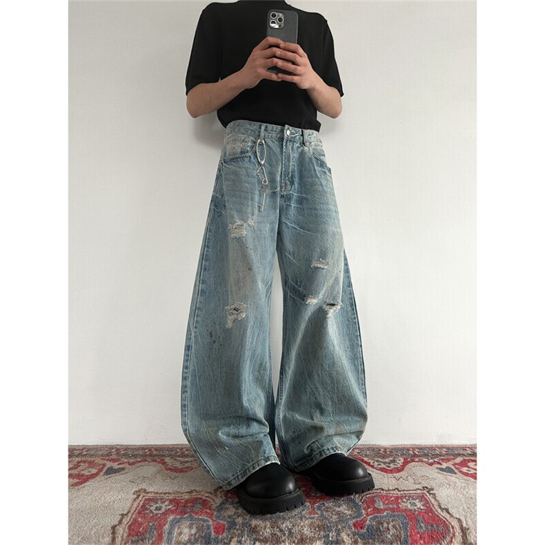 903-AK035-特P58【S-3XL】做旧闪电弯刀牛仔裤-04,男装牛仔裤,星座903