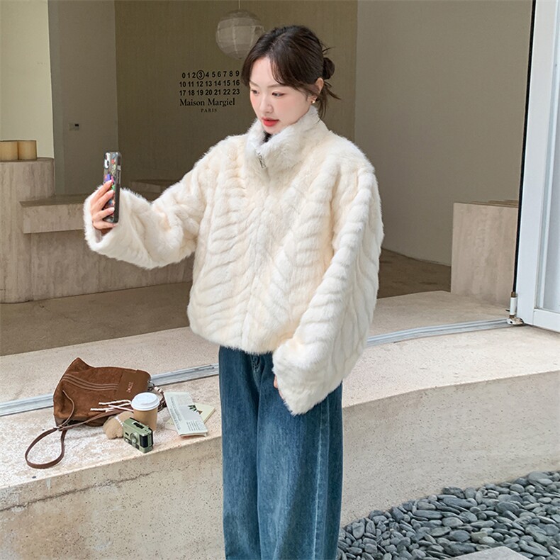 210-7703-P185-K258仿水貂高端皮毛一体女士，女装羊羔毛/颗粒绒，浙宝210（原浙宝191）