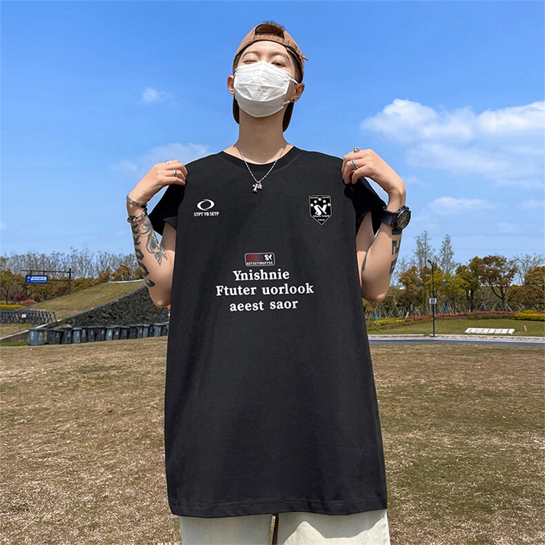 量大优供视频得物直播品质230克夏季纯棉背心无袖T恤WB323,男装背心/马甲,电商A486