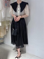 欧根纱半裙，女装半身裙，驿谷