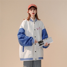 中性风2023秋季新款港风ins潮牌卡通印花棒球服G8023p65控88，男装夹克，A247A