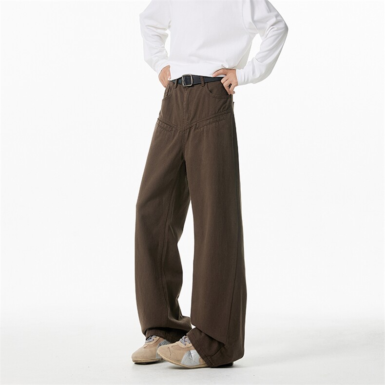 抖音品质秋季新款美式高街插袋宽松休闲工装裤B313-K853-p65控88，男装休闲裤，电商B313