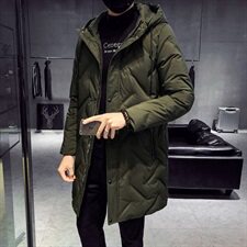 潮牌2021新款中长款羽绒服男装冬季加厚外套DS275T，男装羽绒服，电商A102