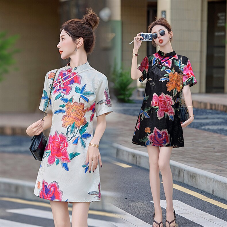 正品女装官方夏2025夏季新款女设计感小众新中式国风盘扣上衣，女装套装/套裙，芷墨服饰