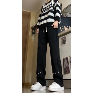 秋冬美式高街vibe运动加绒休闲卫裤货号K2485特P4578加绒P60图片