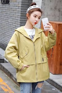 风衣2021年秋季气质个性舒适简约长袖短款时尚都市青春流行甜美图片