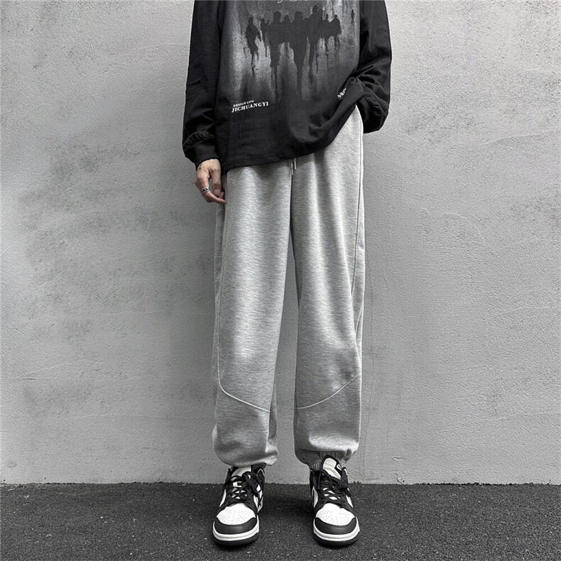 k1067-p35-限价49.9现货港风中性大码卫裤束脚,男装休闲裤,星座116