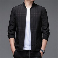 秋季男外套新款潮流休闲夹克男秋装爸爸装中年外套BJY08171-P85，男装夹克，电商B212（原钱塘6029）