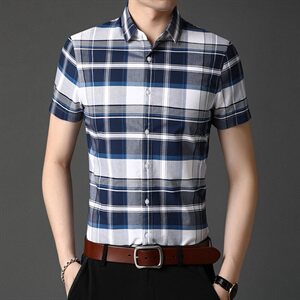 C6821 2021年夏季新款男式短袖衬衫男商务休闲高端男装图片
