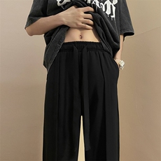 美式复古裤子男春秋冷淡风垂感西裤设计感直筒休闲长裤HK9515-P36，男装休闲裤，星座1008