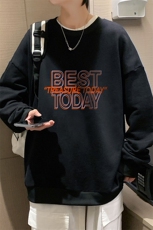 S6181-P28加绒款-P33秋季圆领卫衣男大码韩版宽松长袖外套，男装卫衣，电商A040