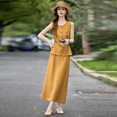 现货！夏装夏季2025套装女洋气时尚气质优雅两件套，女装套装/套裙，涵墨