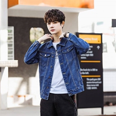 2026春季牛仔夹克男韩版潮流宽松ins男欧美街头立领牛仔外套四季，男装夹克，星座224-1