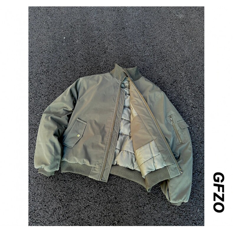 美式bomber飞行员夹克棉服男冬季加厚短款立领棒球服工装棉衣外套,男装棉衣,电商A335-1（原A458）