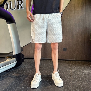 DK062-P48控68小众浮雕短裤时尚男休闲宽松潮牌五分裤2025新款夏图片