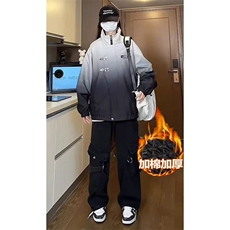 新中式短款棉服男女冬季飞机扣设计立领工装棉衣情侣装外套，男装棉衣，四季星座505