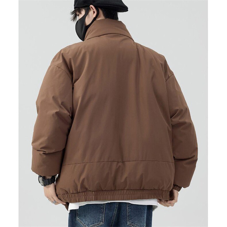 现货美式高街休闲夹克冬季立领纯色三防户外工装加厚棉服外套,男装夹克,电商A486
