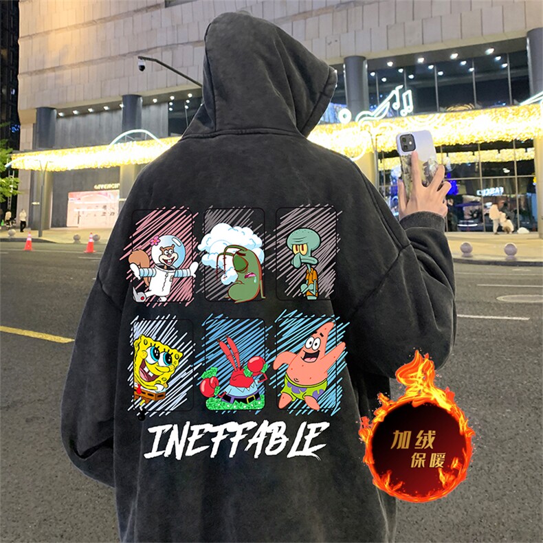 直播品质500克重磅美式做旧水洗卫衣SL1533-常规特P55加绒特P65,男装卫衣,电商A486