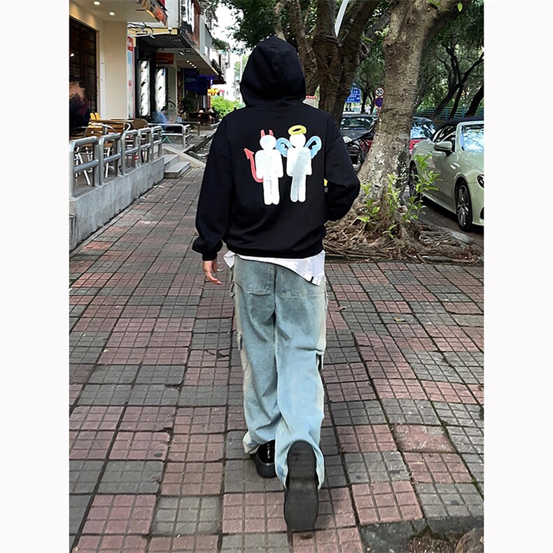 B221美式ins高街暗黑小众渐变色宽松工装牛仔裤LK23143-P80控108,男装牛仔裤,电商B221