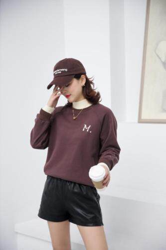 加绒加厚卫衣，女装卫衣/绒衫，米娜·丹怡