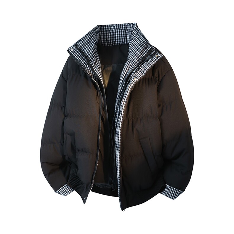 冬季新品得物美式潮流高品质格子加绒加厚棉衣外套棉服MY5566-P88,男装棉衣,星座610B-1