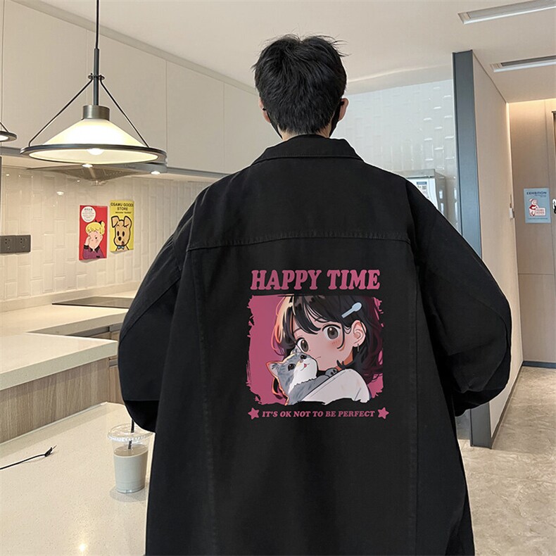牛仔夹克男大码牛仔外套男茄克NJ77353-P60,男装夹克,电商A040