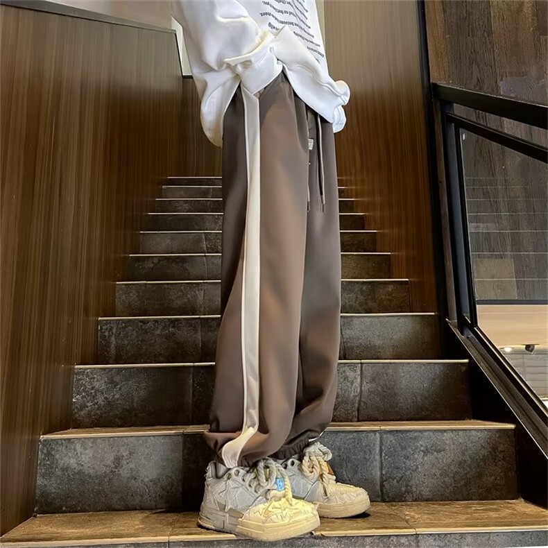 加绒加厚束脚卫裤男秋冬季美式宽松休闲裤子潮牌潮流K112-P45,男装休闲裤,星座1109-3