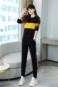 早春休闲运动套装女两件套2023新款春装大码女装微胖显瘦遮肉洋气图片