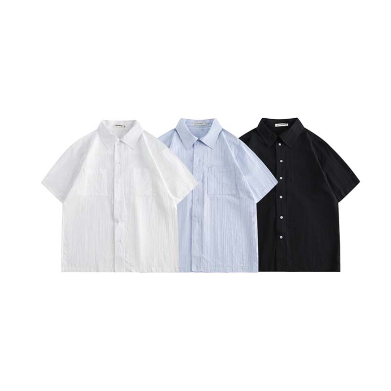 纹理短袖衬衫纯棉040-P50，男装衬衫，星座702-1