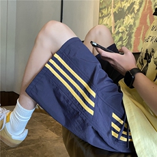2025夏季新款美式条纹运动宽松五分裤B315-K25792-特p25控48，男装牛仔裤，电商B315