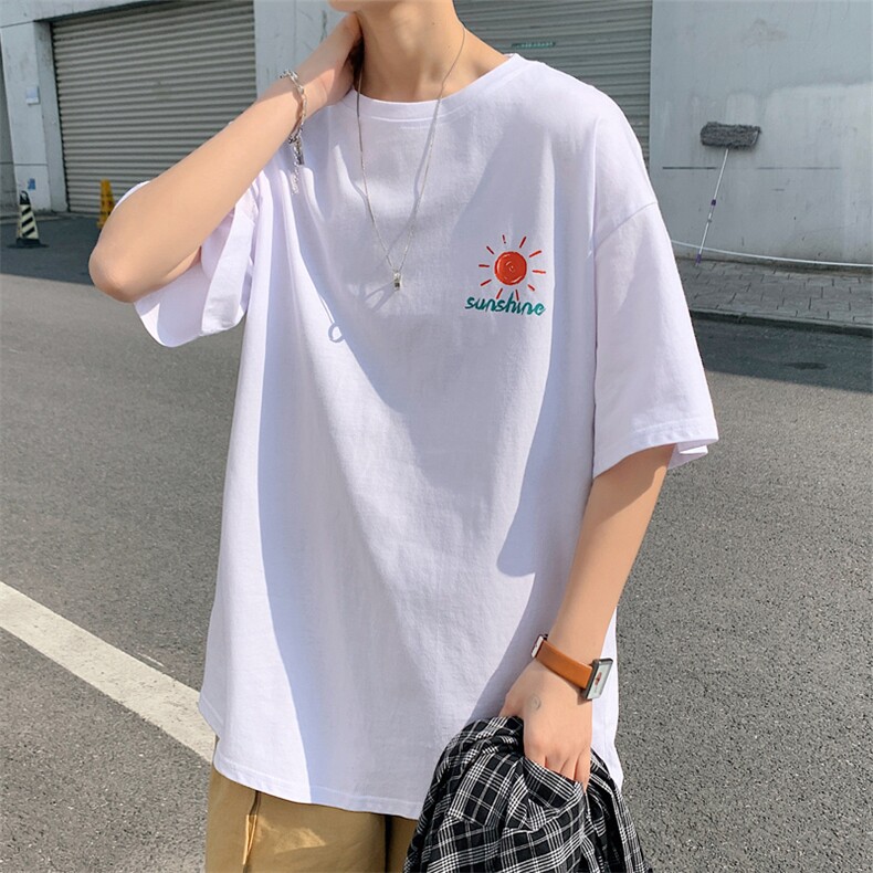 点击率5.8%！2021夏季男士纯棉短袖T恤学生半袖T恤衫T2151P28,男装T恤,电商B220