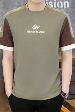 夏季新款拼接短袖圆领时尚休闲青年修身短袖T恤上衣L1311-P30，男装T恤，星座310B-3
