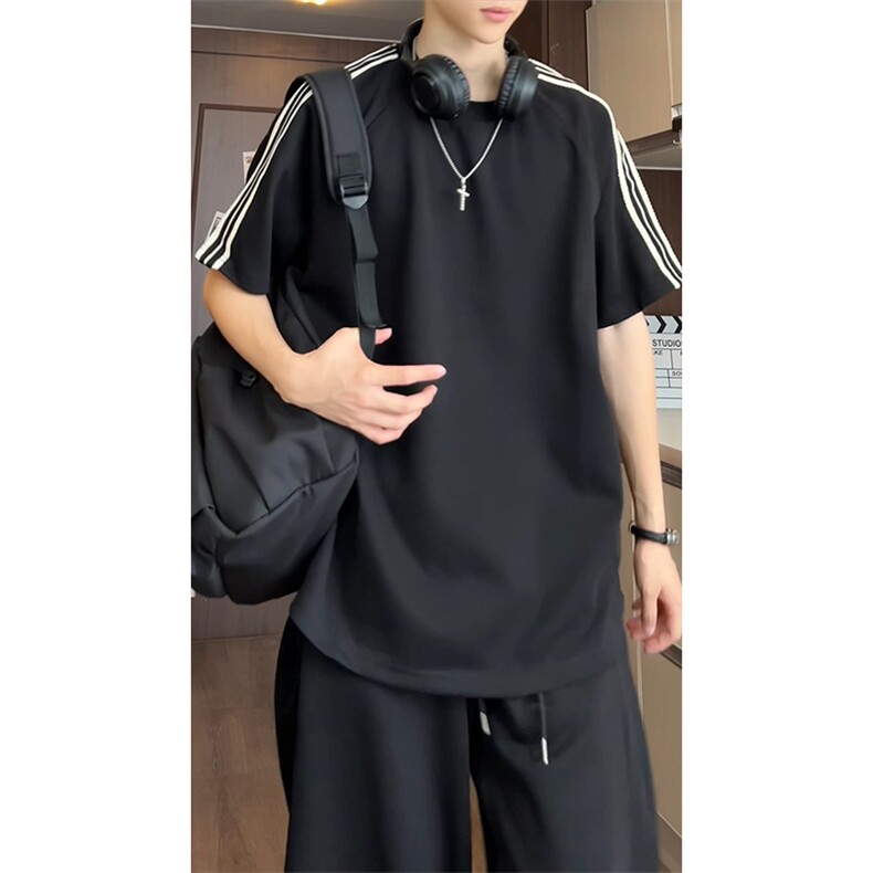 夏季纯色运动休闲套装T3666上衣特批P29控58-K8623裤子特批36控69,男装休闲套装,电商A007