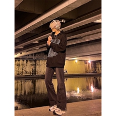 美式hiphop牛仔裤修身直筒微喇叭裤加绒-P65，男装牛仔裤，星座310A-4