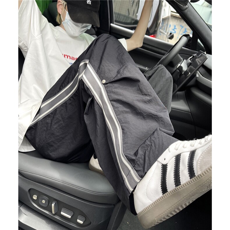 XZ612-K784-P55 控79 夏季伞兵裤运动街舞休闲裤织带速干阔腿裤图片